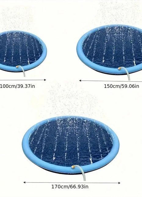 Dog Splash Pad Toy Thick Sprinkler Pool Anti-Slip Outdoor Summer Sprinkler Water Toy for Backyard Fountain Play Mat for Children Dropshipman