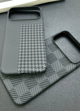Carbon Fiber Pattern Chessboard Style Case for iPhone Rhode Store