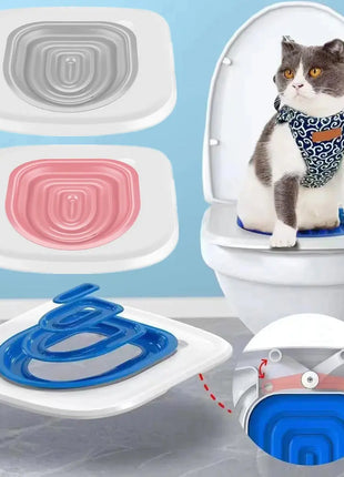 2022 Upgrade Cat Toilet Trainer Reusable Training Toilet for Cats Plastic Training Set Cat Litter Box Mat Toilet Pet Accessories Dropshipman