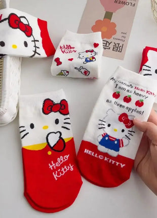 Korean Style Sweet and Comfortable Hello Kitty Women's Cotton Socks Surrounding Toy And Gift Stores Store