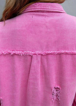 Raw-Edges Denim Jacket | Casual Women’s Outerwear for Spring & Autumn 🌼 PEPE 's Hoodie Sportswear Store