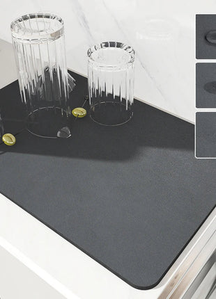 Super Absorbent Large Kitchen Absorbent Mat Antiskid Draining Coffee Dish Drying Mat Quick Dry Bathroom Drain Pad Tableware Mat E-Goods Store