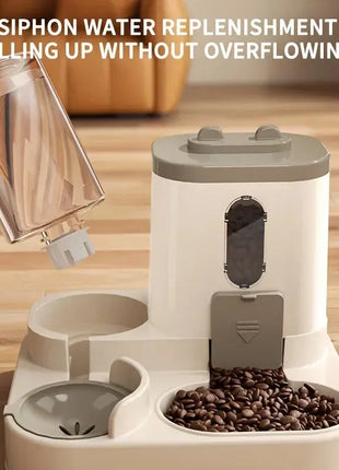 2in 1 Cat Food Dispenser Water and Food Integrated Fully Automatic Cat Food Feeding and Water Dispenser Cute Water Dispenser Dropshipman