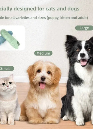 Dog Toothbrush, 360° Cleaning Finger Toothbrush for Dogs, Food Grade Silicone Dog Finger Toothbrush for Dogs & Cats Dental Care Dropshipman