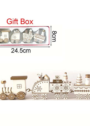 Christmas Wood Train Decoration,Christmas Ornaments With Moving Train,Home Noel,Happy New Year 2025 Gifts Party Wonders Store