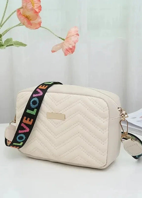 LOVE Embroidered Crossbody Bag Stone's Store