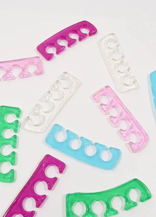 2pcs (1pair)Soft Silicone Finger Toe Separator Soft-Silicon 5 Colors Flexible  Finger Toe Spacers for Nail Polish Pedicure Tools nailartSupply Store