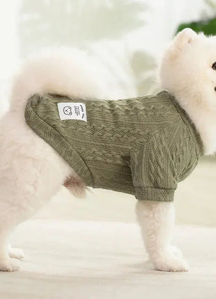 Classic Puppy Dog Knitting Sweater Winter Warm Pet Clothes for Small Dogs Cats Vest Pet Clothing Apparel French Bulldog Costume Dropshipman