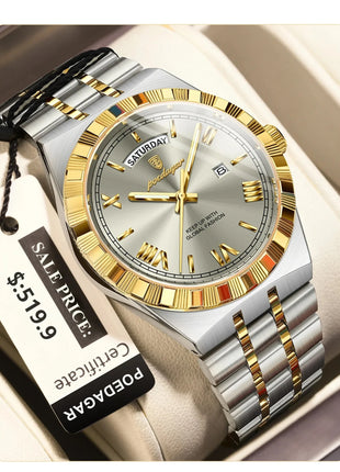POEDAGAR Classic Lux® – Men’s Stainless Steel Watch POEDAGAR Watch Store