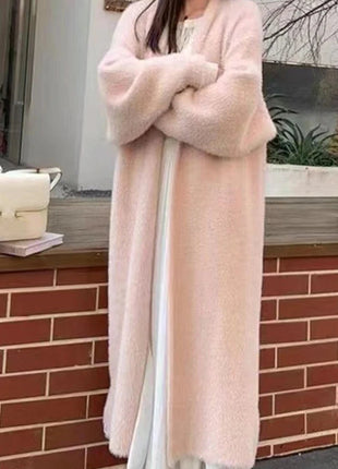 Thickened Women Cardigan Pure Faux Mink DREAM CARNATION FASHION Store