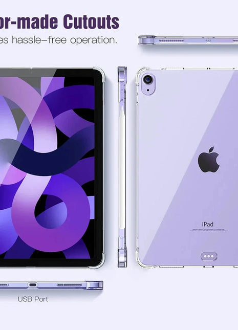 For iPad 10th 10.9 2022 7 8 9th Gen 10.2 Air 5 6 13 Case TPU Silicon Transparent Cover For iPad Pro 9.7 10.5 11 13 Mini 3 4 5 6 DUNNO Official Store