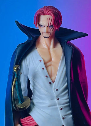 New 18cm One Piece Anime Figure Red Hair Shanks Action Figures Cartoon Figure Model PVC Doll Collection Decoration Kid Toy Gift Stone's Store