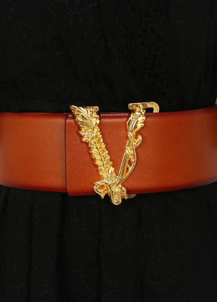 Wide V-Shaped Gold Waist Belt – Chic & Versatile Fashion Accessory™ Romance Jewelry Store