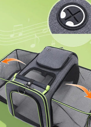 Cat Bag Foldable Large Capacity Cat Outdoor Car Expansion Portable Pet Handbag Breathable Diagonal Cross Bag for Cats and Dogs Dropshipman