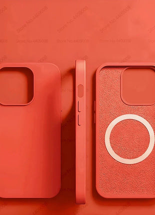 For Magsafe Original Magnetic Cases For iPhone 15 14 13 12 11 Pro Max Plus Wireless Charge Case Liquid Silicone Cover Accessory GRATUIT 3C Accessories Store