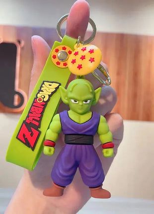Anime Dragon Ball Keychain Fashion Jewelry Son Goku Vegeta Piccolo Action Figures 8CM PVC Key Ring for Men Women Bag Pendant Ali-manga Figure Toys Store
