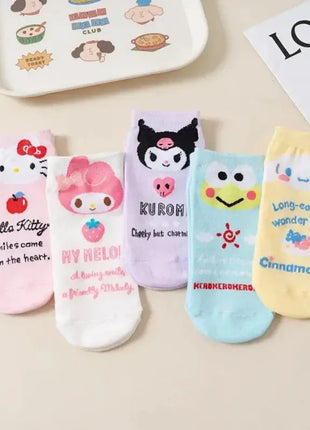 Korean Style Sweet and Comfortable Hello Kitty Women's Cotton Socks Surrounding Toy And Gift Stores Store