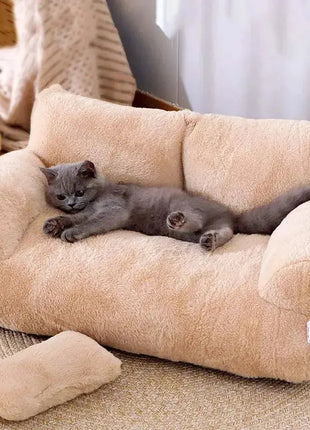 Luxury Cat Bed Sofa Winter Warm Cat Nest Pet Bed for Small Medium Dogs Cats Comfortable Plush Puppy Bed Pet Supplies Dropshipman