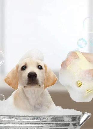 Popular pet dog silicone bath brush cleaning care bath massage brush safe and comfortable pet comb Dropshipman
