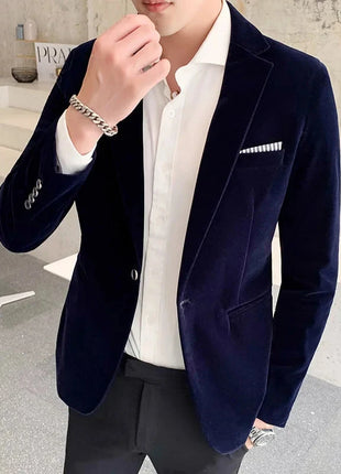 Spring Velvet Men's Wedding Blazer - Fashion Casual Suit Shop1102840275 Store