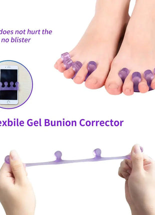 2pcs (1pair)Soft Silicone Finger Toe Separator Soft-Silicon 5 Colors Flexible  Finger Toe Spacers for Nail Polish Pedicure Tools nailartSupply Store