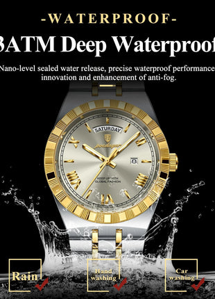 POEDAGAR Classic Lux® – Men’s Stainless Steel Watch POEDAGAR Watch Store