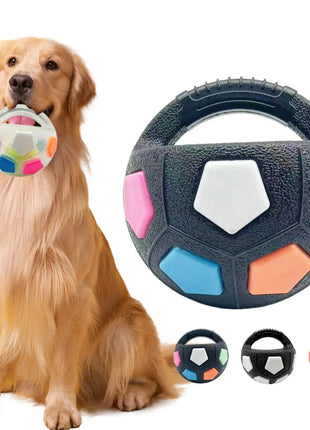 New football tennis ball shaped pet dog toys, durable teething relief to accompany outdoor training squeak toys Dropshipman