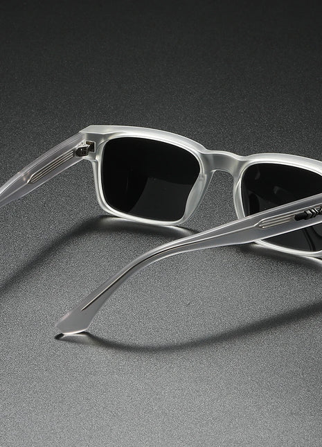 Occhiali da sole polarizzati quadrati di qualità da uomo con anima in metallo UV400, occhiali da sole unisex, occhiali da viaggio, escursionismo, spiaggia, pesca