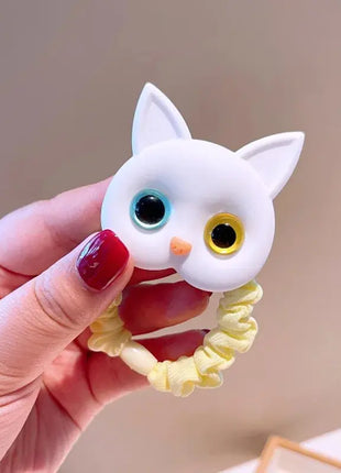 2023 New Women Cute Cat Rubber Bands Elastic Hair Bands Korean Headwear Children For Girls Lovely Hair Accessories Ornaments SYTZ Hair Accessories Store