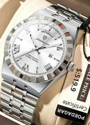 POEDAGAR Classic Lux® – Men’s Stainless Steel Watch POEDAGAR Watch Store