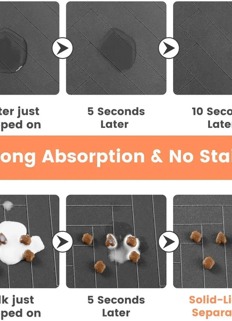 Absorbent Pet Feeding Mat S/M/L – Waterproof Placemat for Dogs & Cats, Quick-Dry Food & Water Bowl Mat with Non-Slip Rubber Backing Shop1104797378 Store
