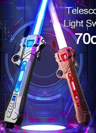 Children Colorful Glowing Sword Toys Telescopic Music Laser Sword 2-in-1 Rotating Decompression Toy Light Sword Kids Adult Toys Shop MEIZIYU Store