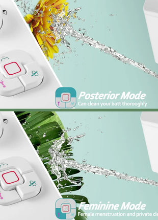 Samodra Toilet Bidet Shower Ultra-thin Bidet Toilet Seat Attachment Non-electric Bidet sprayer Dual Nozzles Frontal & Rear Wash