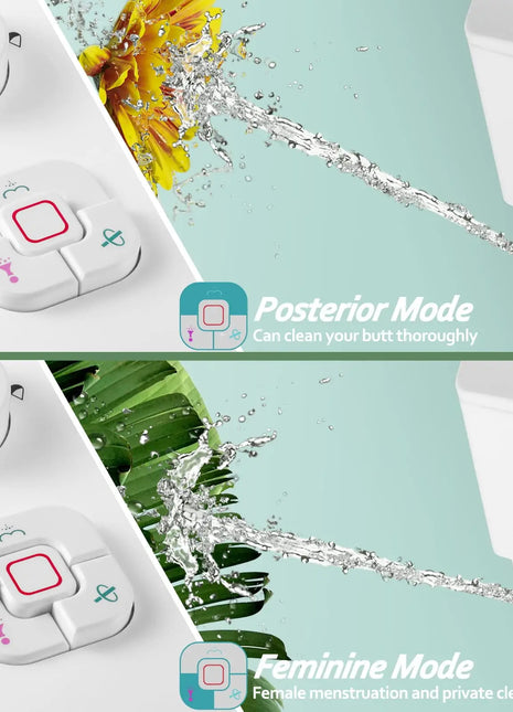 Samodra Toilet Bidet Shower Ultra-thin Bidet Toilet Seat Attachment Non-electric Bidet sprayer Dual Nozzles Frontal & Rear Wash