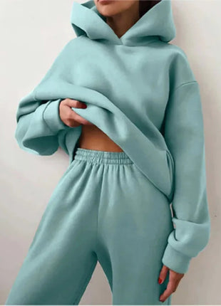 Plus Size Fashionable Long Sleeve Sweatshirt And Pants Set Autumn Winter Women's Casual Wear Two Piece Suit Comfortable plus ... Oyao Store