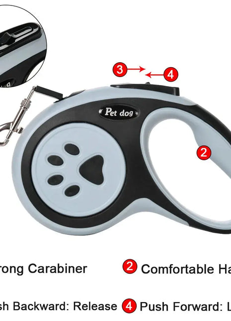 3m 5m Nylon Pet Dog Leash Automatic Retractable Extending Rope Puppy Walking Running Traction Roulette For Small Big Dogs Cats Dropshipman