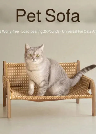 Summer Cooling Cat Bed Cool Mat Sofa Cat Scratch Wear-Resistant Cat Bed Rattan Lounge Chair Dog House Cat House Pet Sleeping Bed Dropshipman