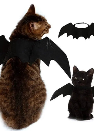 Bat Wings Costume, Small, Black Felt, for Dogs & Cats, Halloween Pet Apparel Stone's Store