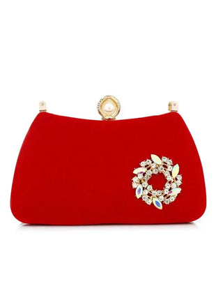 Red Moon Clutch Bags Design Women Clutches Diamonds Golden Velvet Evening Bags Party Wedding Handbags Purse Shoulder Bags YUECIMIE Official Store