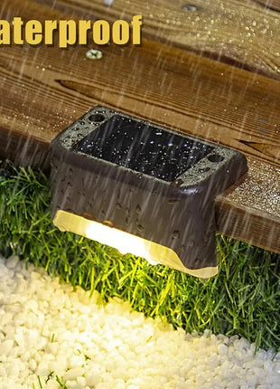 Solar LED Stair Lights – Waterproof Outdoor Step & Pathway Lighting XIWANGFIRE Lamp Store