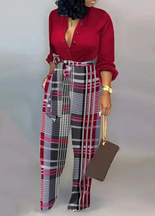 Elegant  Jumpsuit Women Fashion Deep V-neck One Piece Overalls Casual Jumpsuits Streetwear Ms Chuh 02 Store