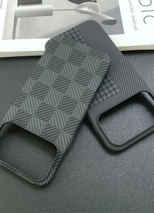 Carbon Fiber Pattern Chessboard Style Case for iPhone Rhode Store