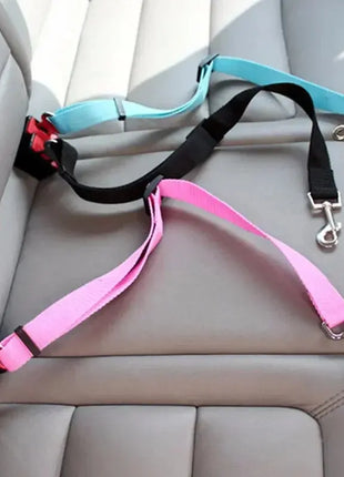 Adjustable Pet Cat Dog Car Seat  Belt Pet Seat Vehicle Dog Harness Lead Clip Safety Lever Traction Dog Collars Dog Accessoires Dropshipman