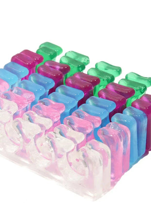 2pcs (1pair)Soft Silicone Finger Toe Separator Soft-Silicon 5 Colors Flexible  Finger Toe Spacers for Nail Polish Pedicure Tools nailartSupply Store