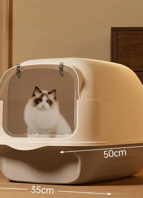 Large Capacity Cat Litter Box Fully Enclosed Sandbox Pet Anti Splash Toilet Spillproof Deodorant Cat Toilet Removable Cat Bedpan Dropshipman