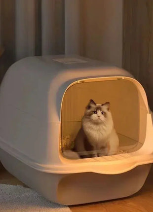 Large Capacity Cat Litter Box Fully Enclosed Sandbox Pet Anti Splash Toilet Spillproof Deodorant Cat Toilet Removable Cat Bedpan Dropshipman