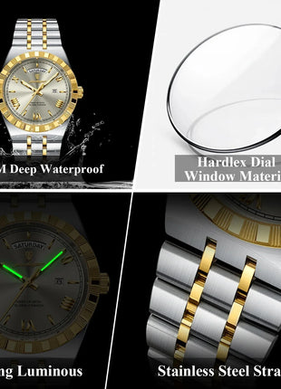 POEDAGAR Classic Lux® – Men’s Stainless Steel Watch POEDAGAR Watch Store