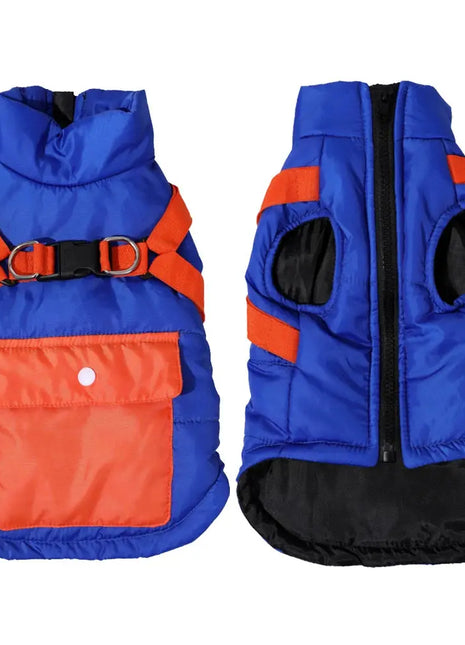 Autumn Winter Dog Jacket Clothes For Small Dogs Cat Windproof Cute Puppy Vest Coat With Harness Pocket Yorkie Outfits Apparel Dropshipman