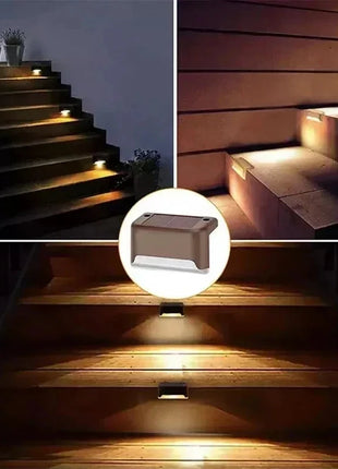 Solar LED Stair Lights – Waterproof Outdoor Step & Pathway Lighting XIWANGFIRE Lamp Store