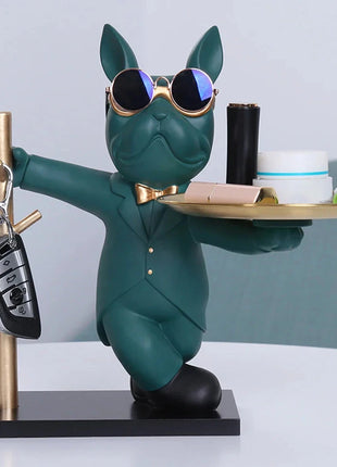 Sculpture Tray with Bulldog Key Holder Dazzling Bag Store